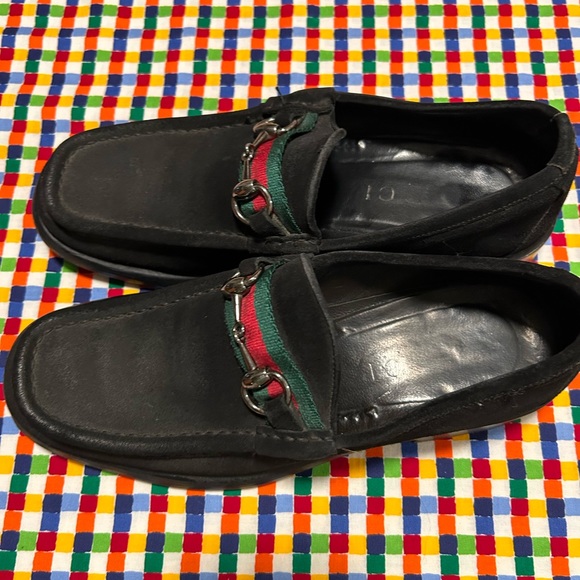 GUCCI #9 loafers black suede 11002 50 8 - Picture 2 of 8